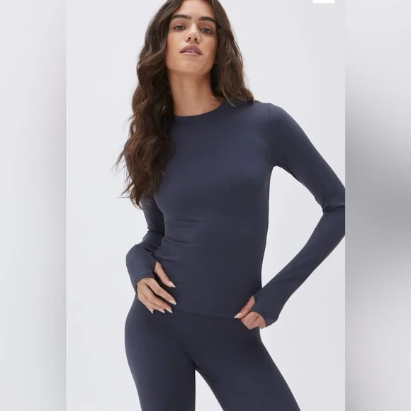 NWT Adanola Ultimate Long Sleeve Top - Midnight Blue - Picture 2 of 10